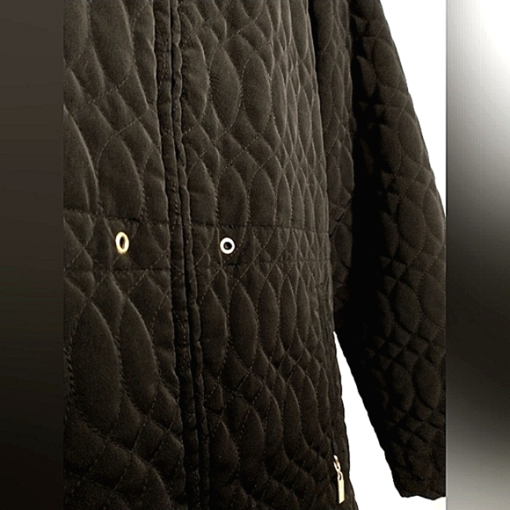 Excellent Used Condition Ellen Tracy Quilted Anorak Plush Lined Jacket Size Med - Picture 6 of 10